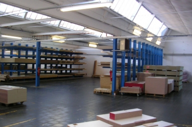 Zone de stockage des panneaux