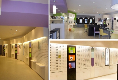 Agencement de magasin d'optique