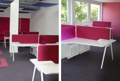 Open Space - Optimisation acoustique postes de travail et plafonds