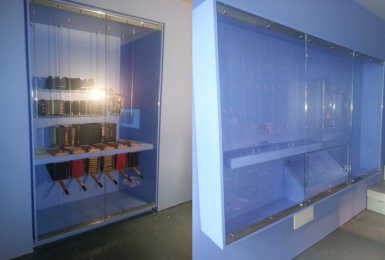 Vitrines pour scénographie d'exposition